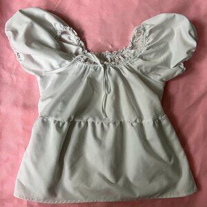 puff shoulder babydoll top